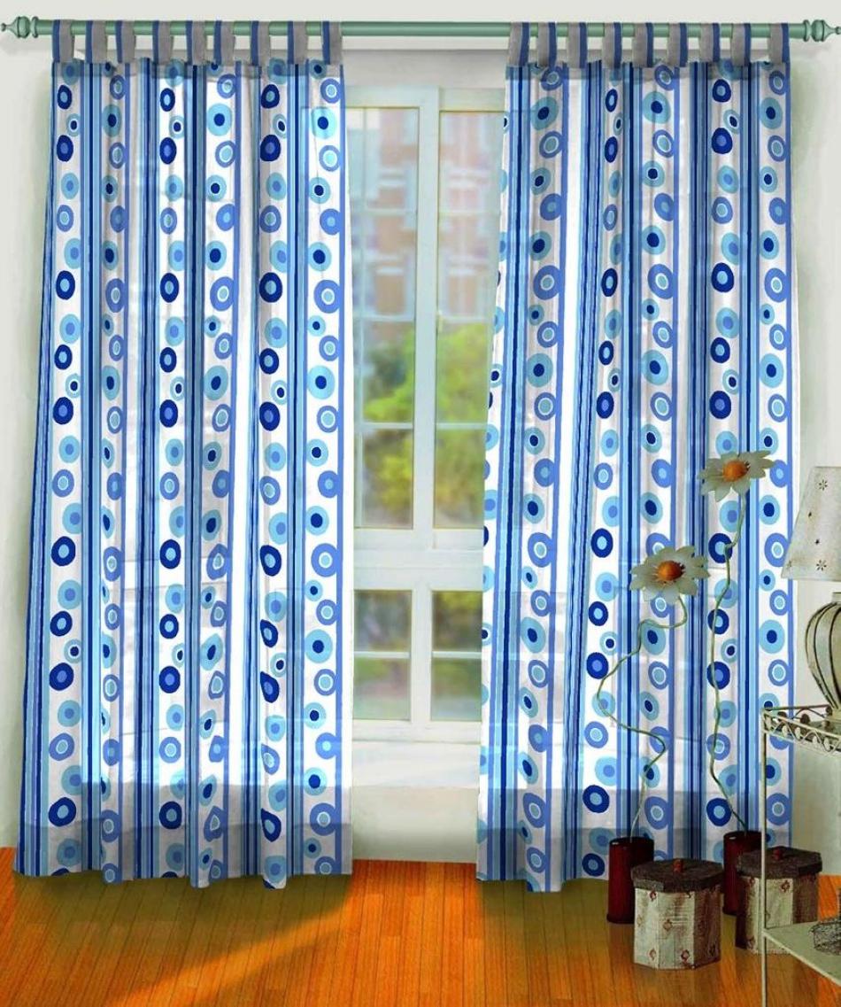 Blue And White Curtains in Curtain