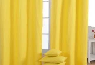 474x640px Bright Yellow Curtains Picture in Curtain