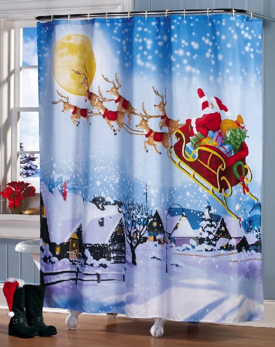 Christmas Shower Curtain in Curtain