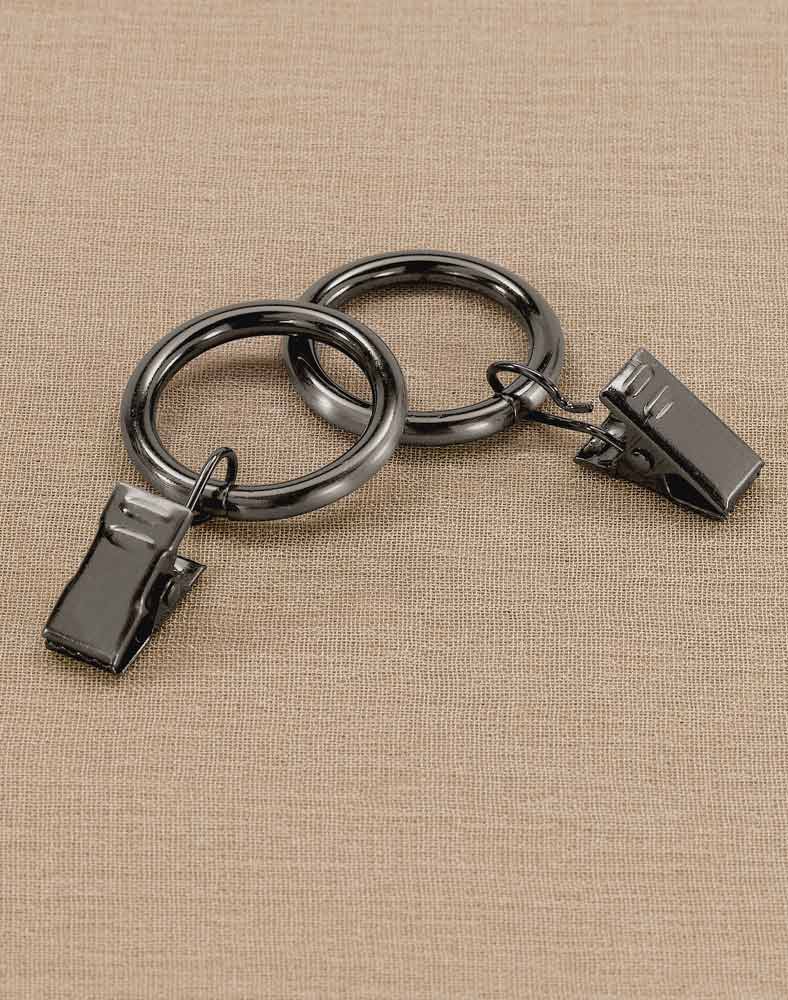 Curtain Ring Clips in Curtain