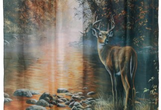 720x1093px Deer Shower Curtain Picture in Curtain