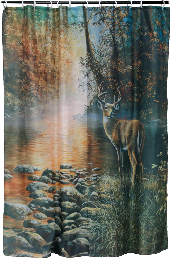 Deer Shower Curtain in Curtain