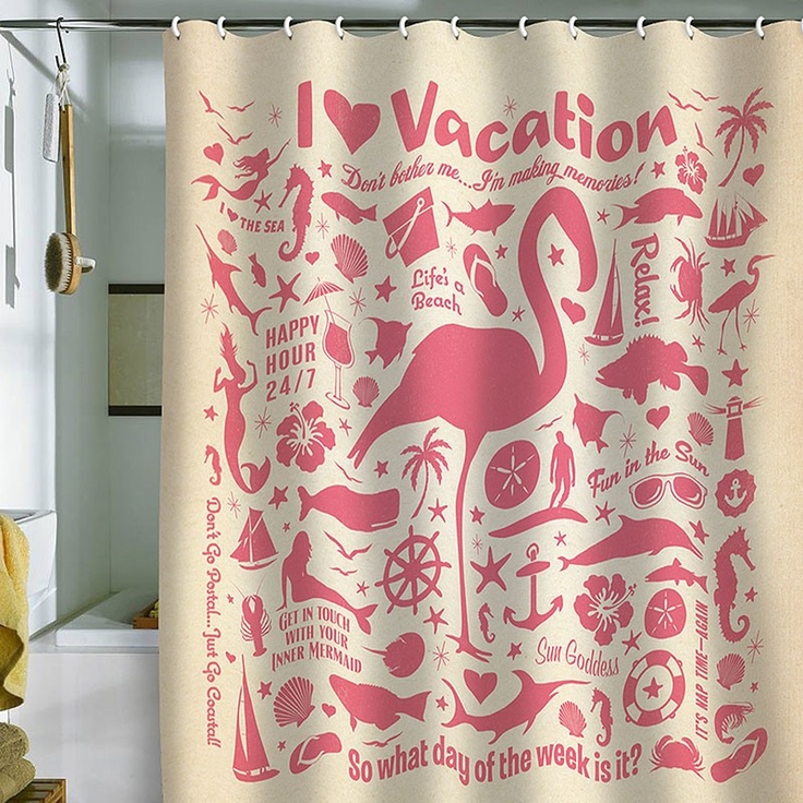 Flamingo Shower Curtain in Curtain