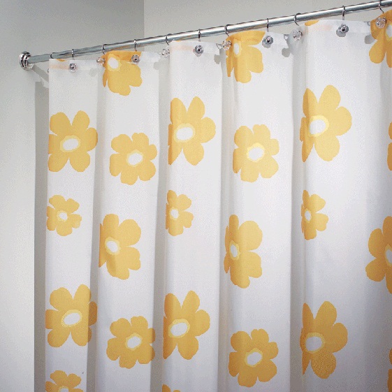 Gray And Yellow Shower Curtain in Curtain