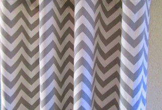 570x698px Gray Chevron Curtains Picture in Curtain