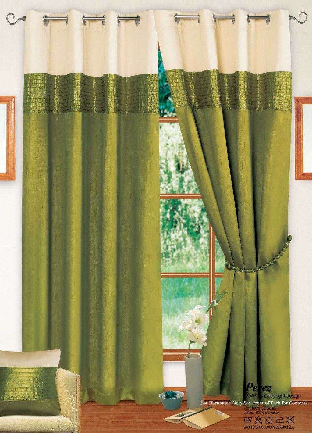 Green Curtains in Curtain