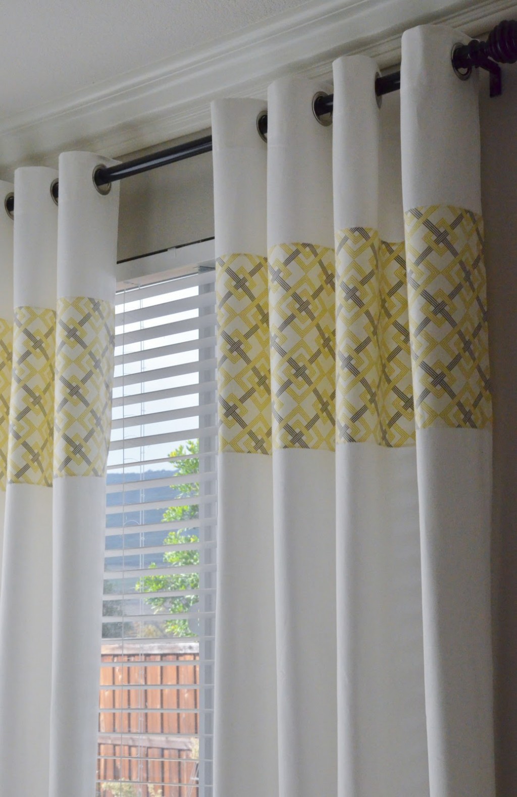 Grey And Yellow Curtains in Curtain