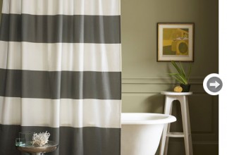 550x530px Grey Striped Curtains Picture in Curtain
