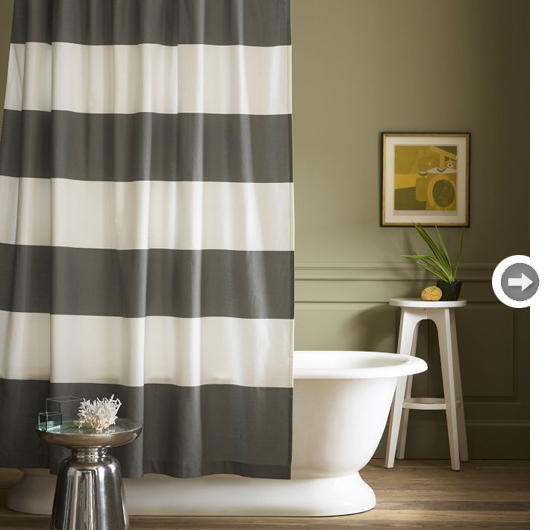 Grey Striped Curtains in Curtain