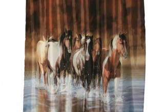 500x500px Horse Shower Curtain Picture in Curtain