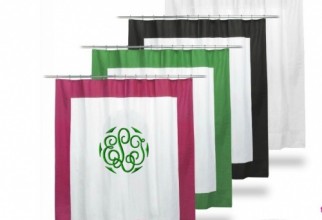 500x469px Monogram Shower Curtain Picture in Curtain