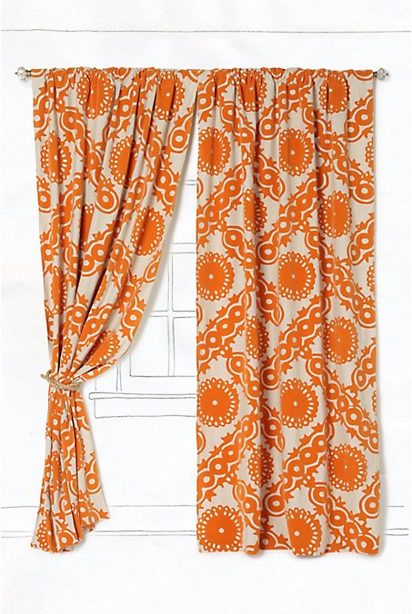 Orange Curtain in Curtain