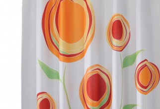 1500x1500px Orange Shower Curtain Picture in Curtain