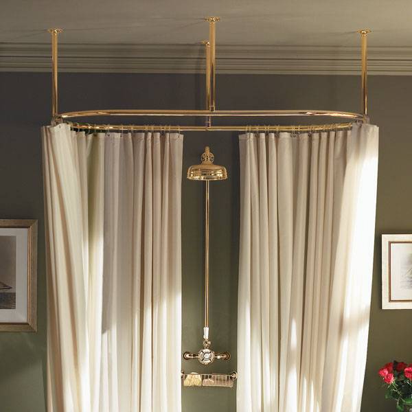 Oval Shower Curtain Rod in Curtain