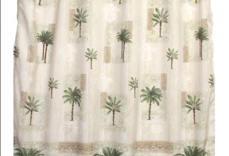 600x740px Palm Tree Shower Curtain Picture in Curtain