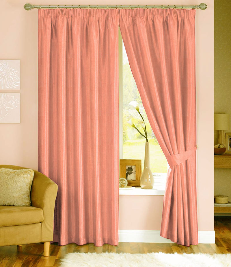 Peach Curtains in Curtain