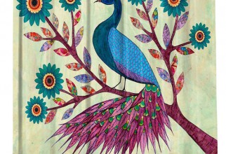 594x640px Peacock Shower Curtain Picture in Curtain