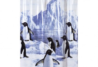 500x500px Penguin Shower Curtain Picture in Curtain