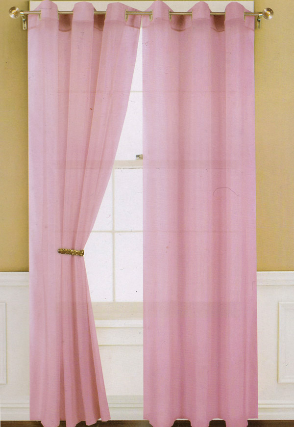 Pink Sheer Curtains in Curtain