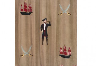 550x550px Pirate Shower Curtain Picture in Curtain