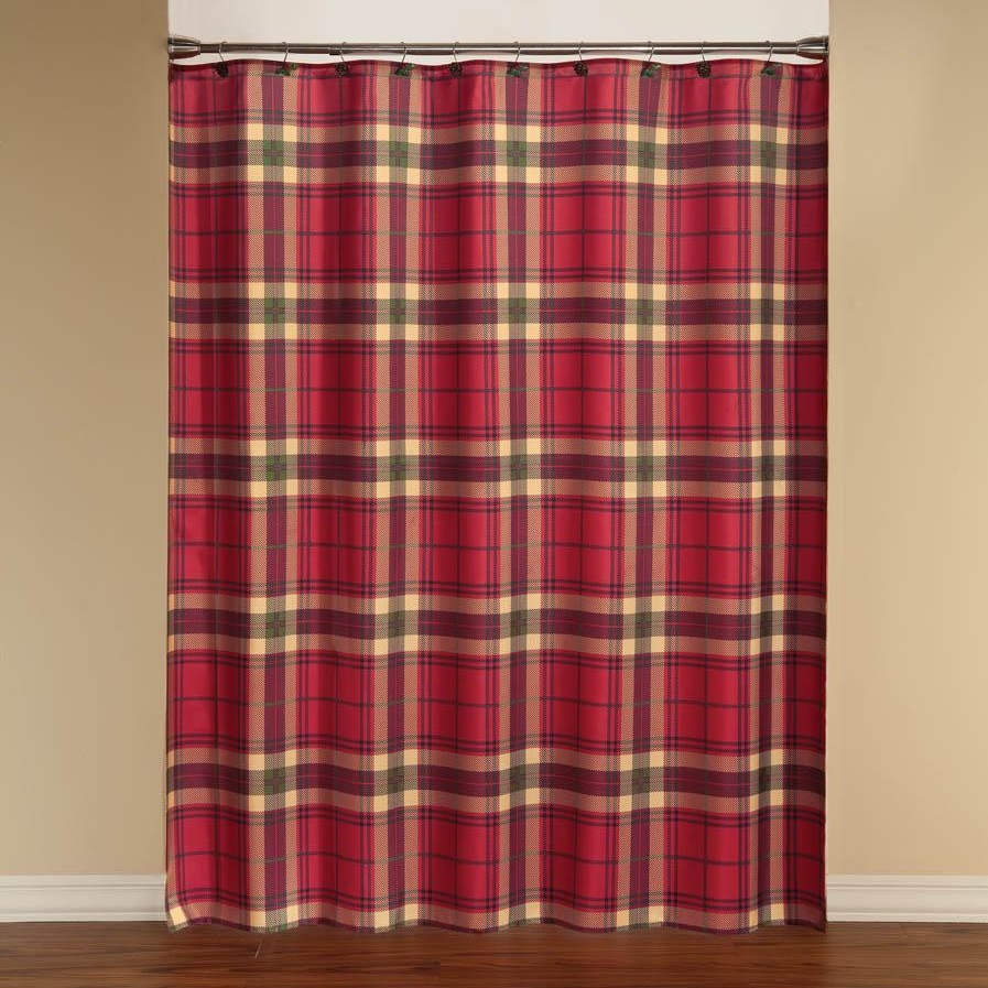 Plaid Shower Curtain in Curtain