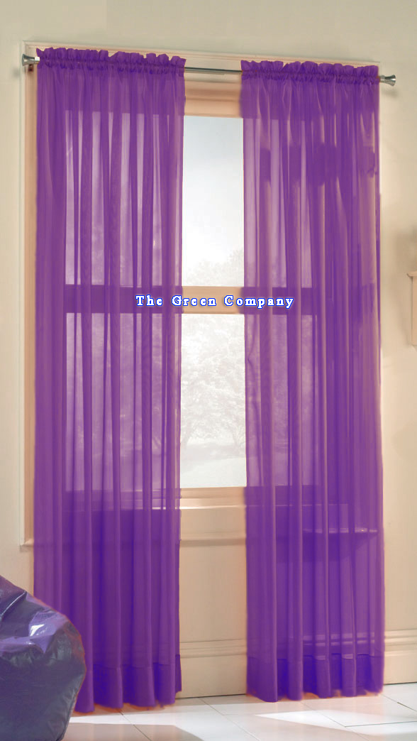 Purple Sheer Curtains in Curtain