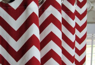 570x852px Red Chevron Curtains Picture in Curtain