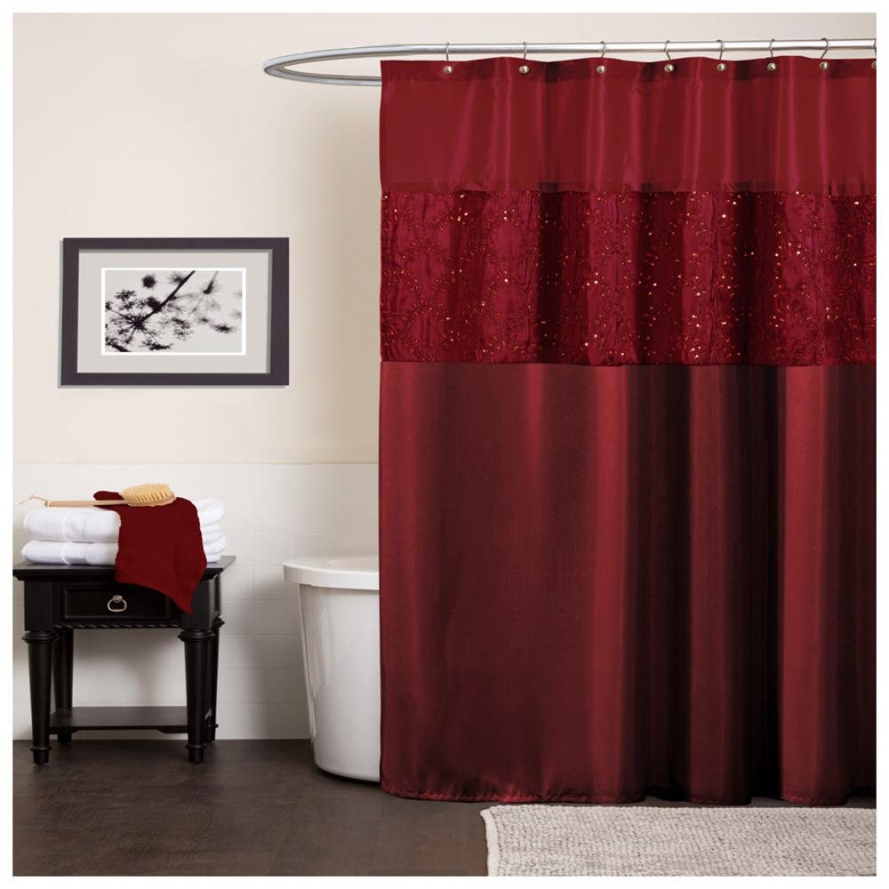 Red Shower Curtains in Curtain