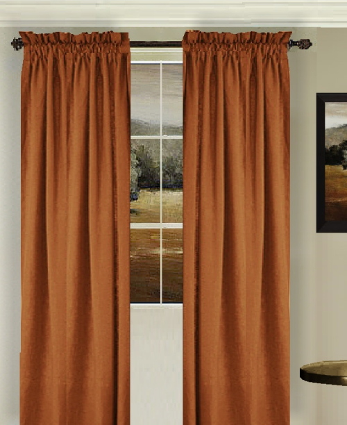 Rust Colored Curtains in Curtain
