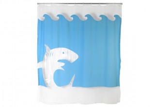 600x400px Shark Shower Curtain Picture in Curtain