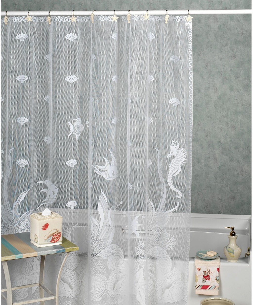 Sheer Shower Curtain in Curtain