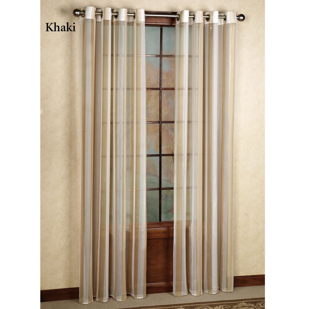 Striped Curtain Panels in Curtain