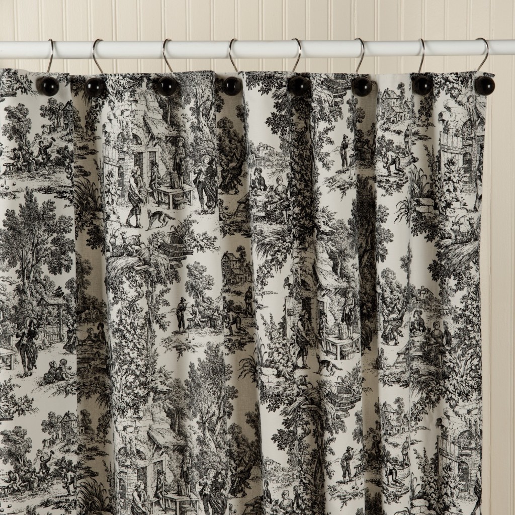 Toile Shower Curtain in Curtain