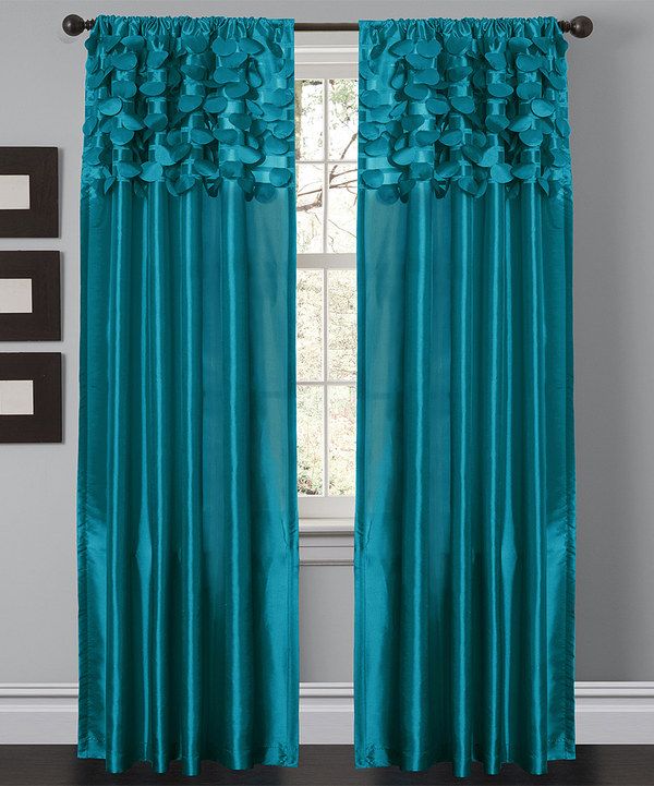 Turquoise Curtain Panels in Curtain