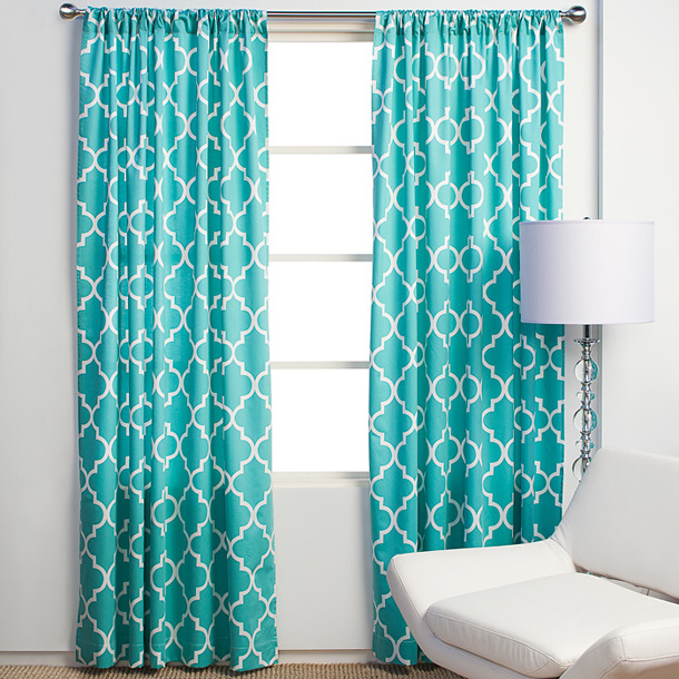 Turquoise Curtains in Curtain