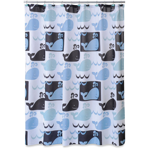 Whale Shower Curtain in Curtain