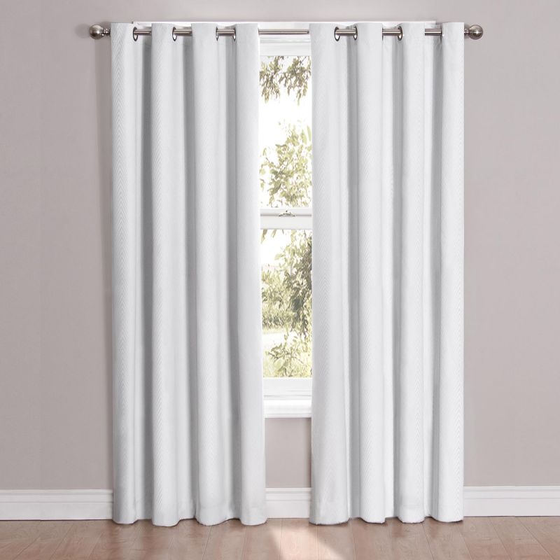 White Grommet Curtains in Curtain