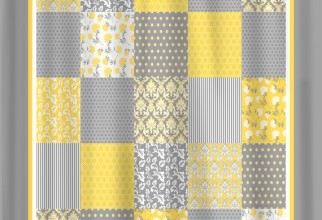 570x704px Yellow And Gray Curtains Picture in Curtain