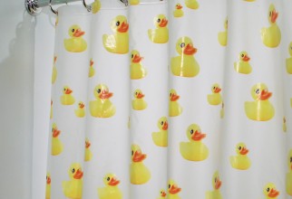 800x800px Yellow Shower Curtain Picture in Curtain