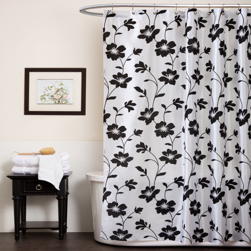 Black White Shower Curtain in Curtain