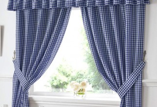500x500px Blue Kitchen Curtains Picture in Curtain