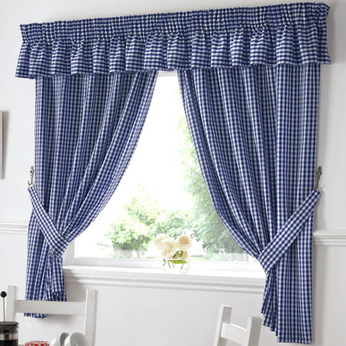 Blue Kitchen Curtains in Curtain