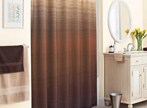 300x300px Brown Shower Curtains Picture in Curtain