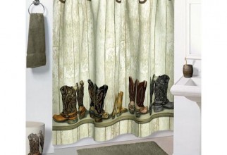 600x600px Cowboy Shower Curtain Picture in Curtain