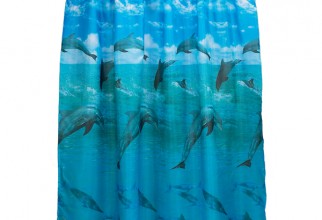 600x600px Dolphin Shower Curtain Picture in Curtain