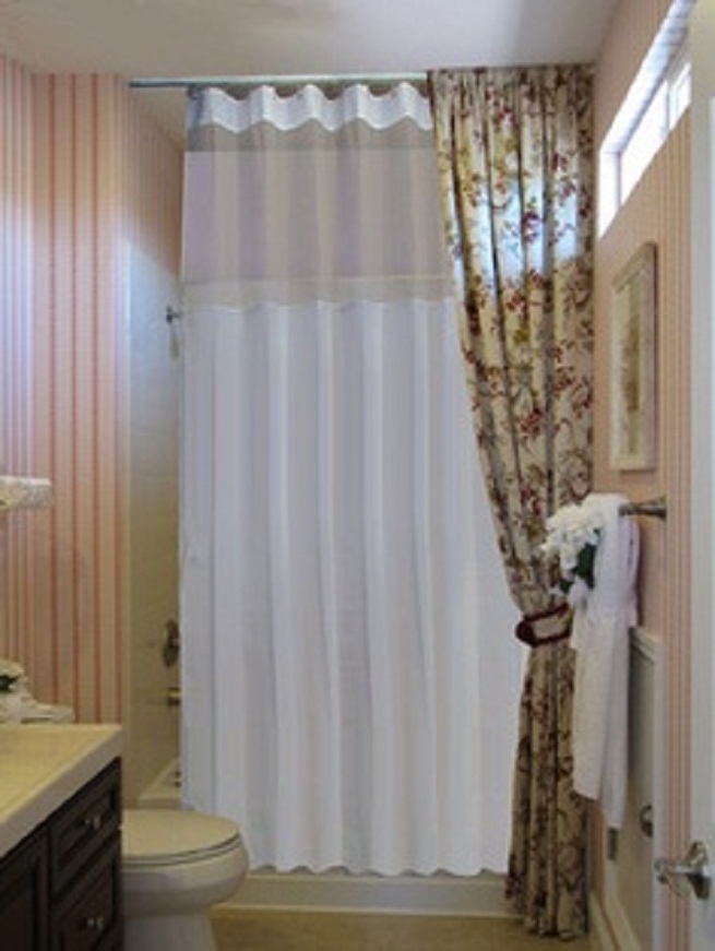 Extra Long Shower Curtain Rod in Curtain