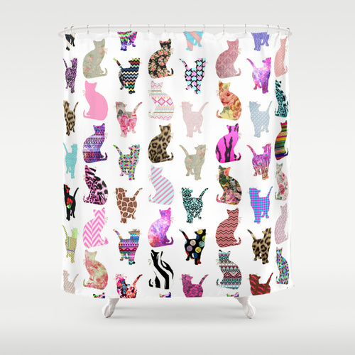 Girly Shower Curtains in Curtain