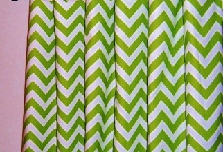 570x585px Green Chevron Curtains Picture in Curtain