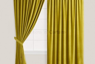 500x500px Green Velvet Curtains Picture in Curtain