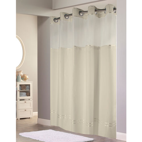 Hookless Shower Curtain With Snap Liner in Curtain